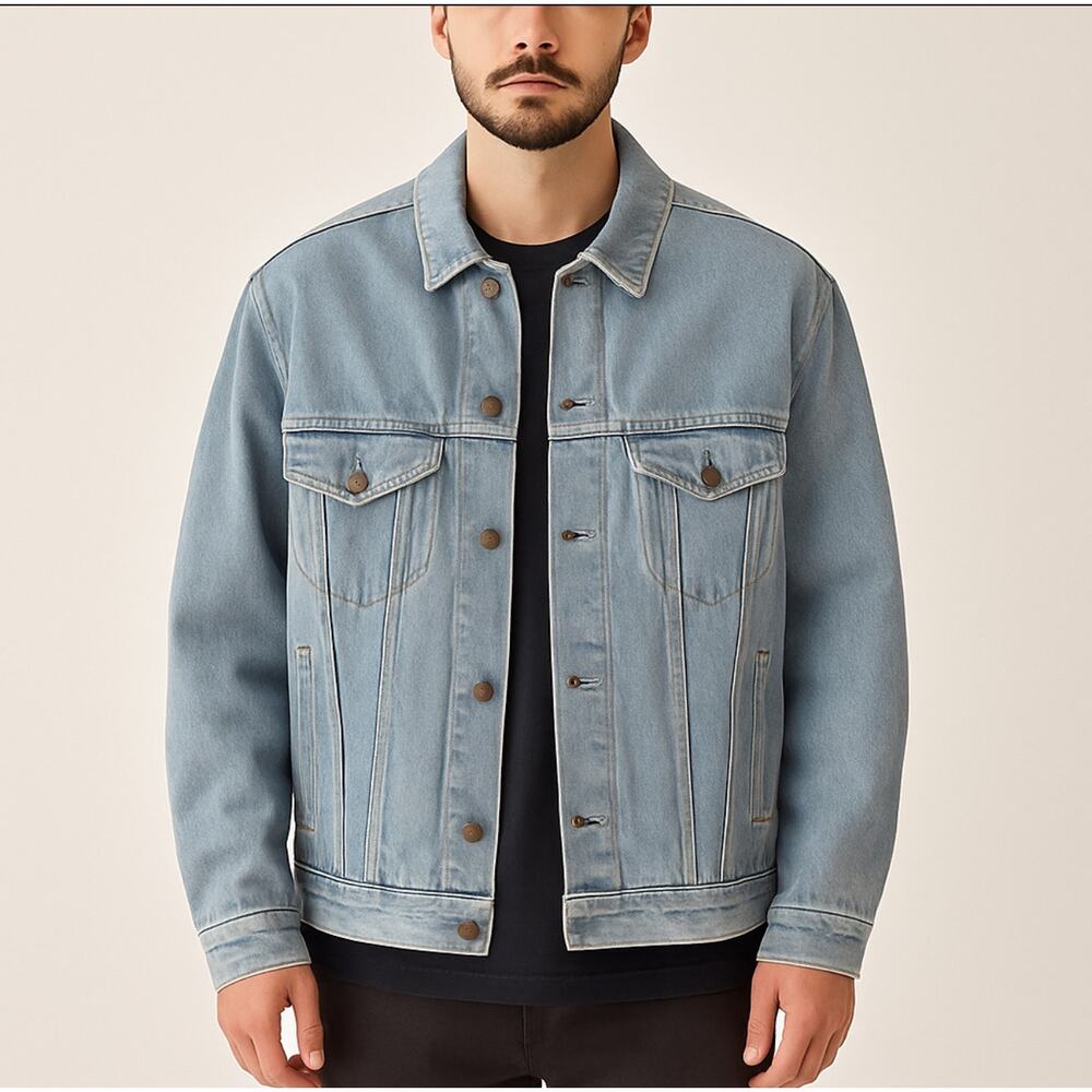 Vintage Men’s Pepsi Trucker Jacket Blue Denim Large 90s